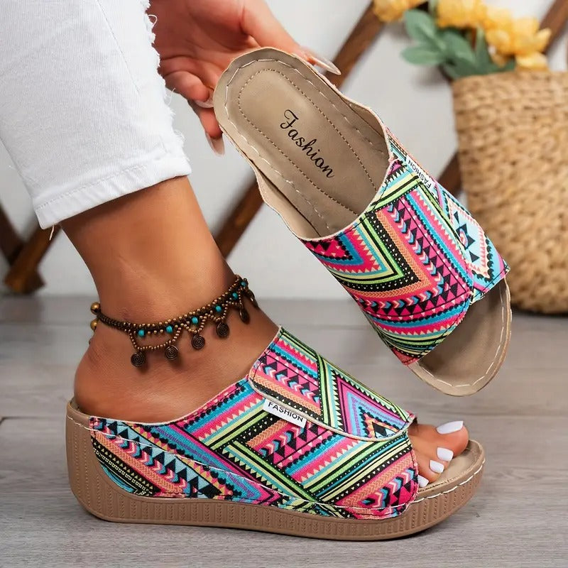 Sandale Romy à semelle talon compensé confort de 6.5 cm